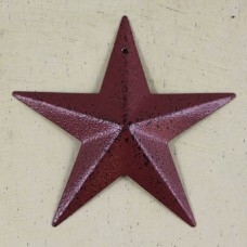 3-D Burgundy Tin Star - 5.5"